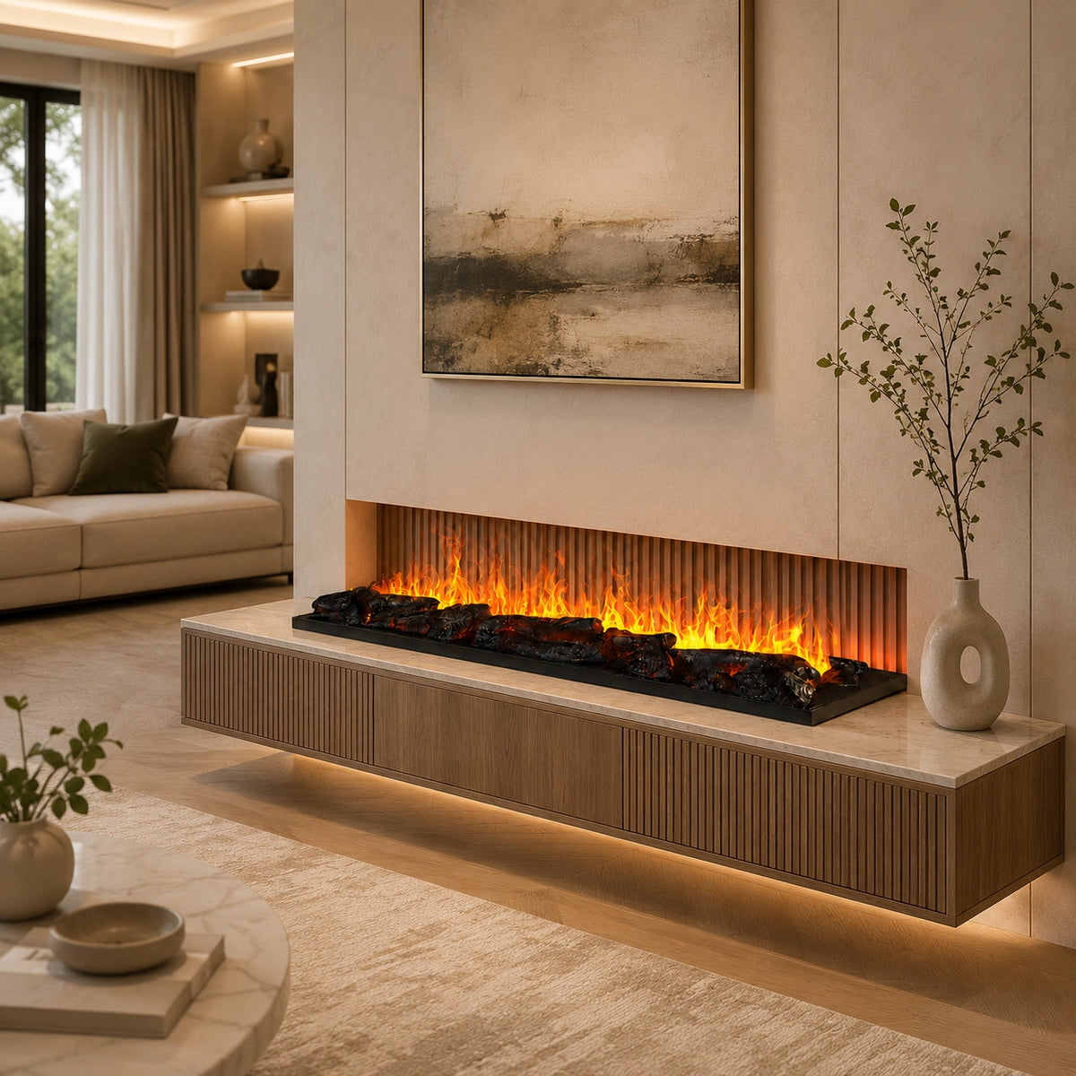 Vanlivings Emberstone 3D Water Vapor Fireplace