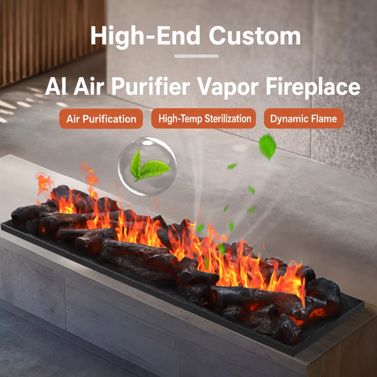 Vanlivings Emberstone 3D Water Vapor Fireplace