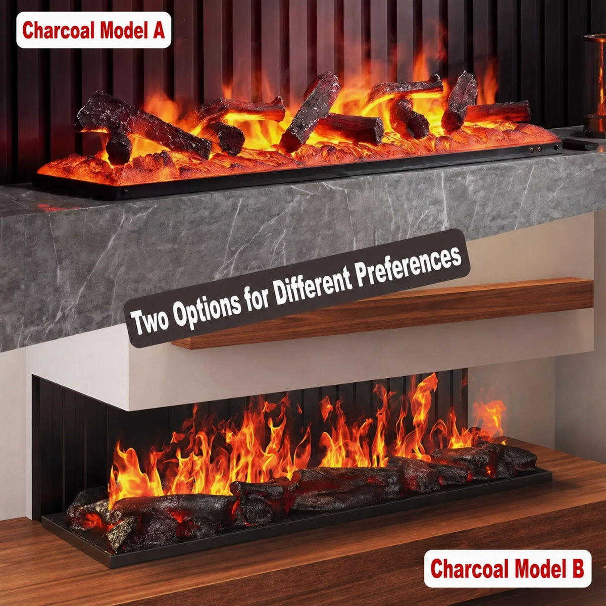 Vanlivings Emberstone 3D Water Vapor Fireplace