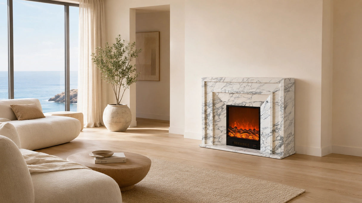 Vanlivings Laurent Calacatta Marble Fireplace