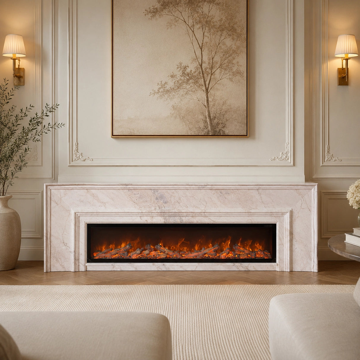 Vanlivings Lila French Marble Fireplace