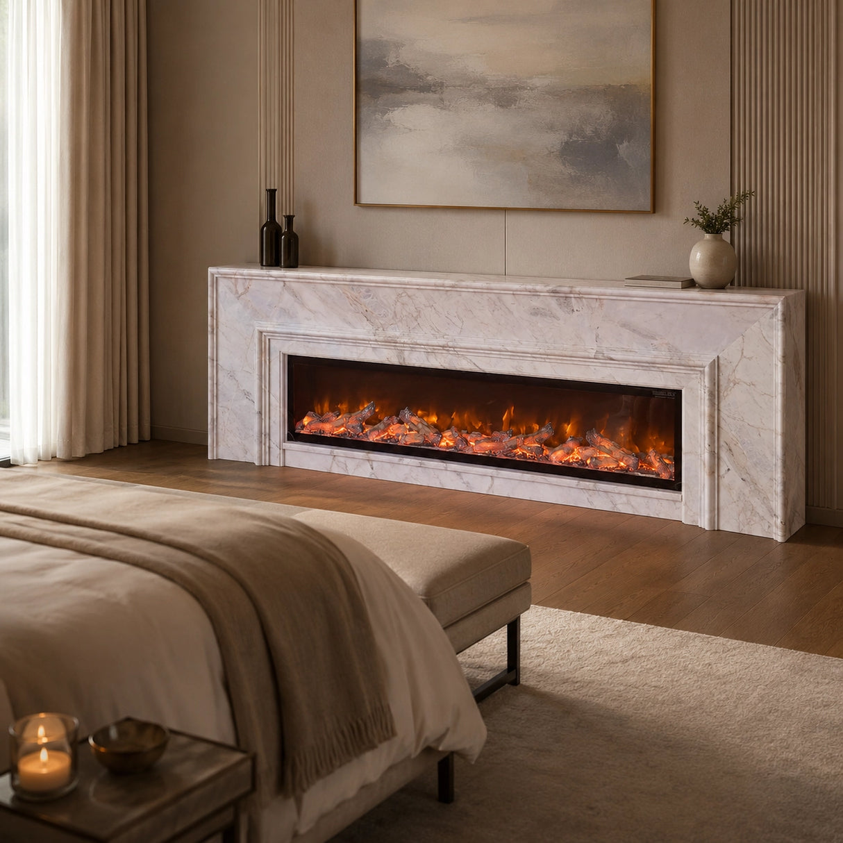 Vanlivings Lila French Marble Fireplace