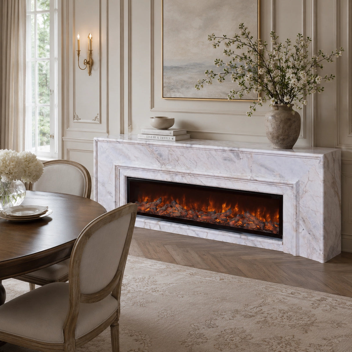 Vanlivings Lila French Marble Fireplace