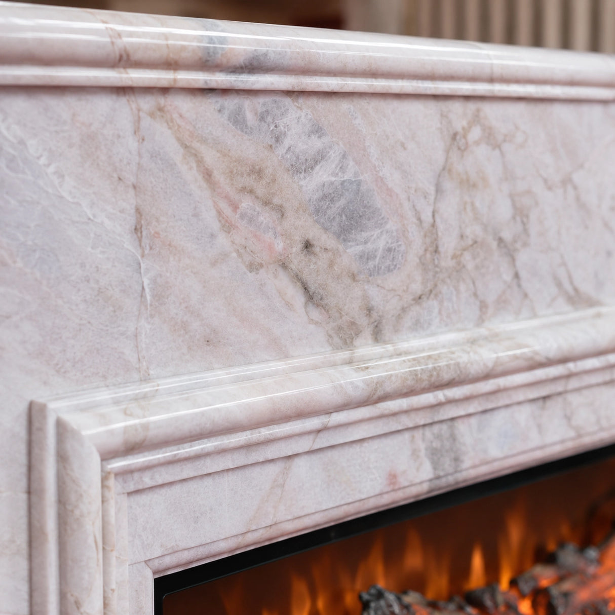 Vanlivings Lila French Marble Fireplace