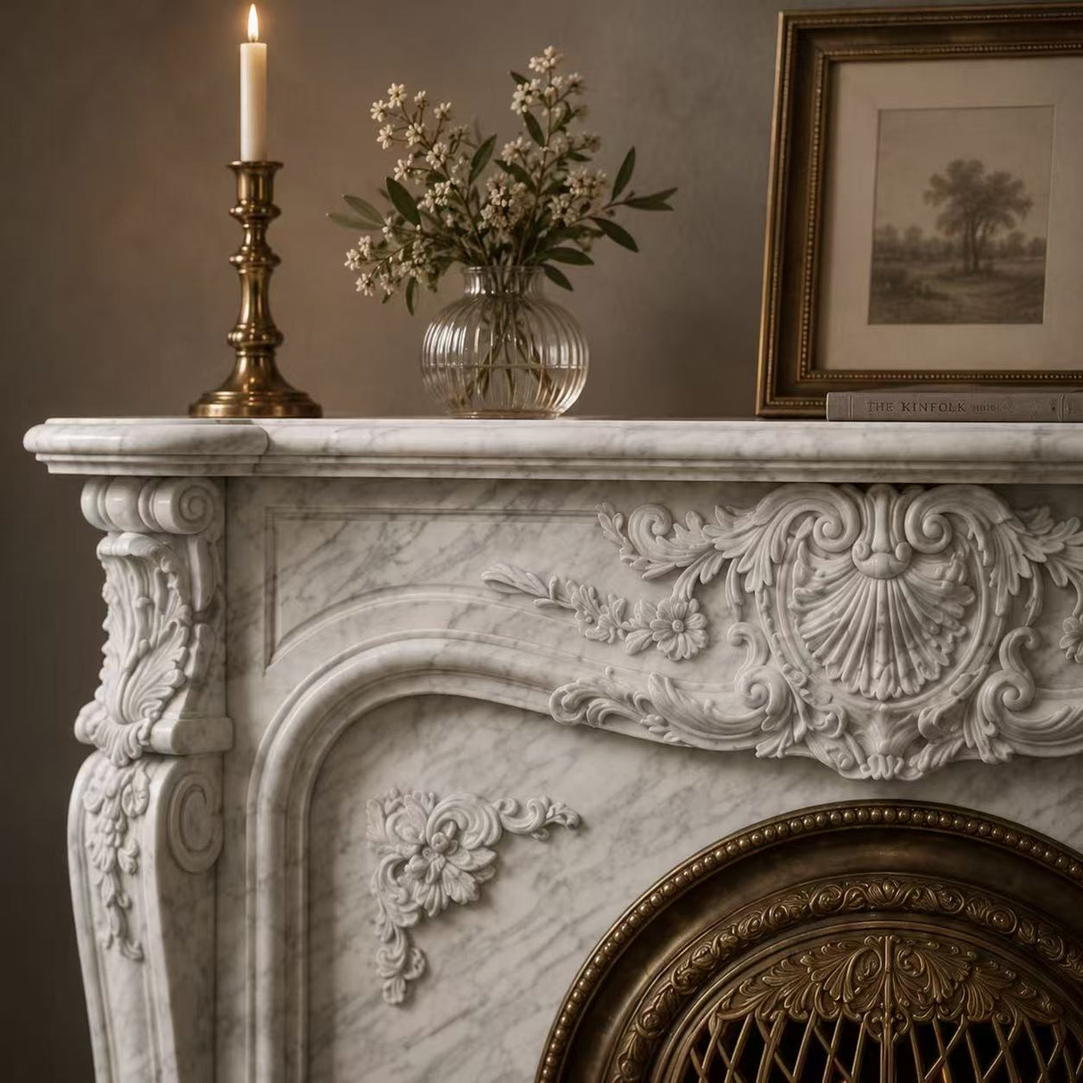 Vanlivings Marielle French Marble Fireplace