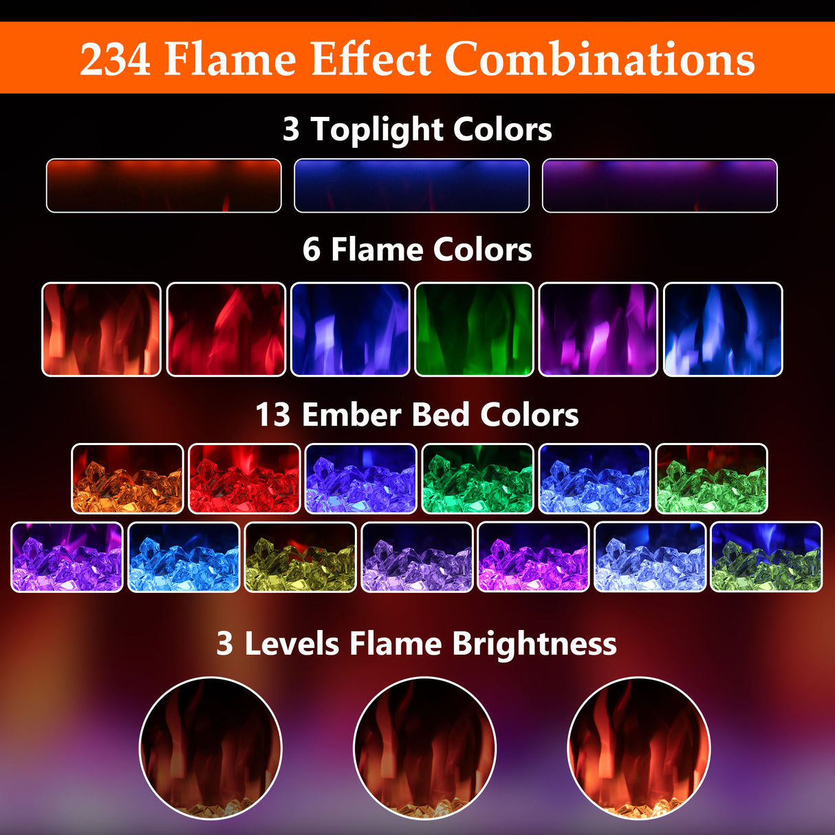 Vanlivings Holoflame Smart Linear Electric Fireplace