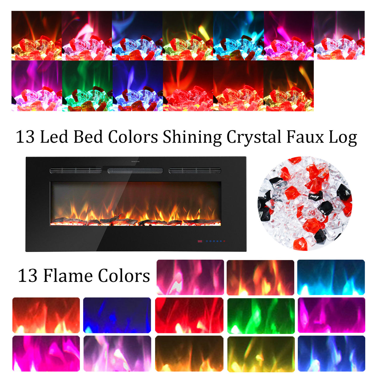 Vanlivings Holoflame Smart Linear Electric Fireplace