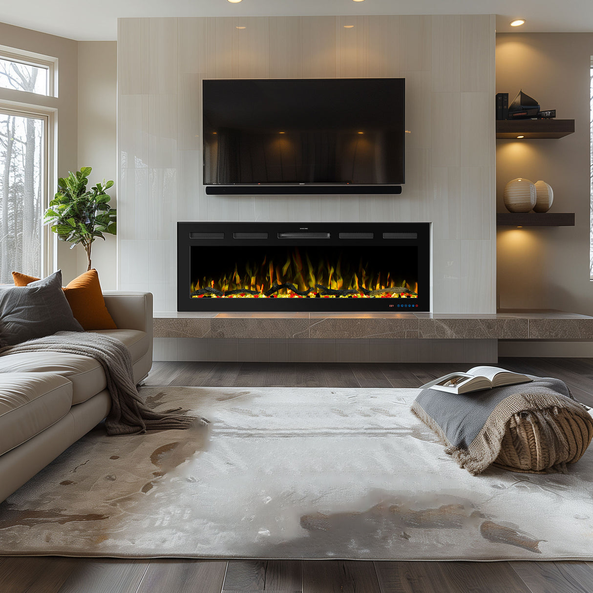 Vanlivings Holoflame Smart Linear Electric Fireplace