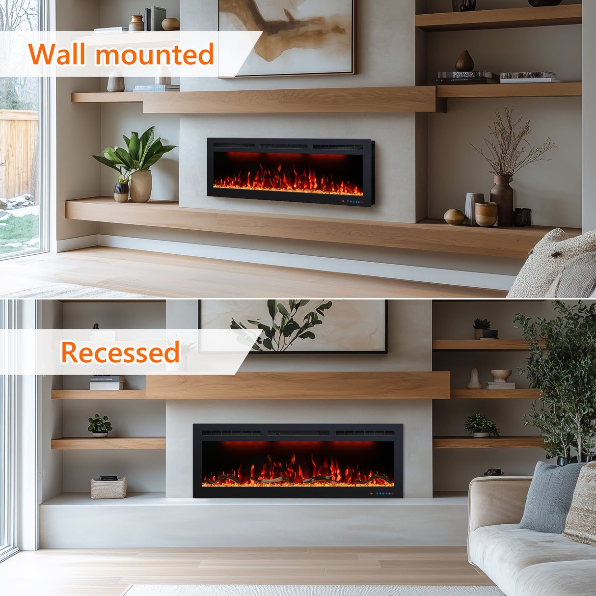 Vanlivings Holoflame Smart Linear Electric Fireplace