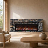 Vanlivings Aurelia Noir Cosmic Gold Stone Fireplace