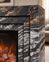 Vanlivings Aurelia Noir Cosmic Gold Stone Fireplace
