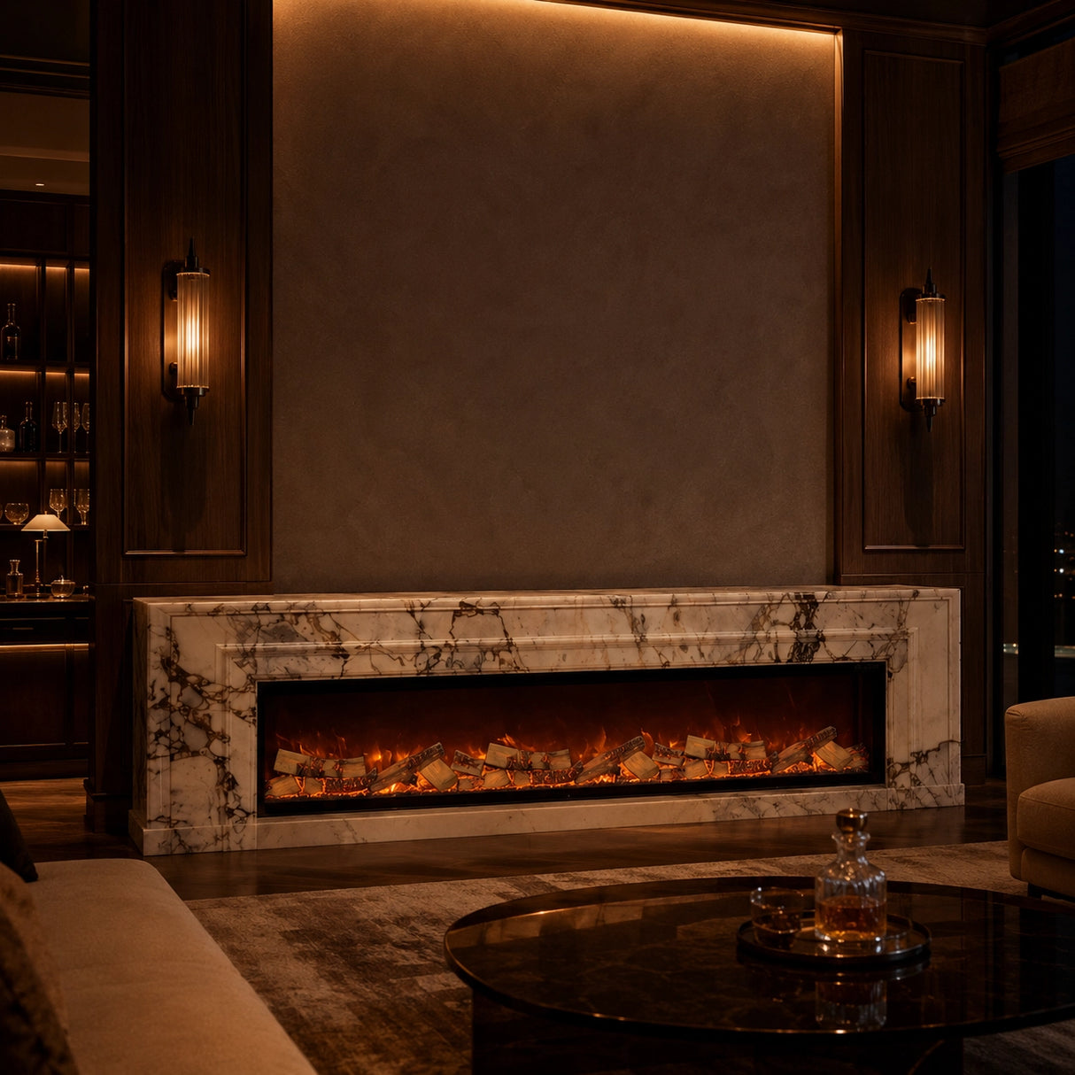 Vanlivings Vimmerle Bulgari Blue Marble Fireplace