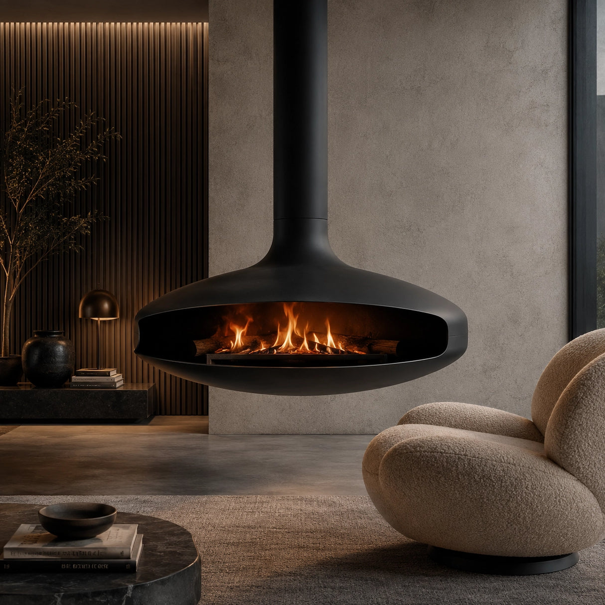 Vanlivings Orbit Suspended Fireplace