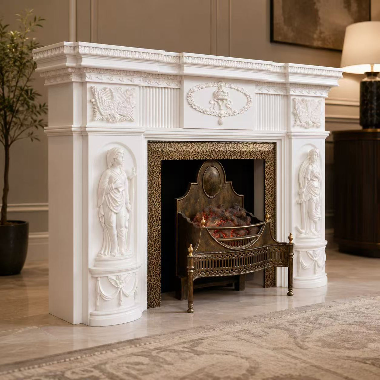 Vanlivings Seraphine French Marble Fireplace