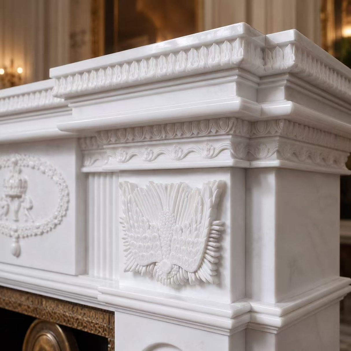 Vanlivings Seraphine French Marble Fireplace