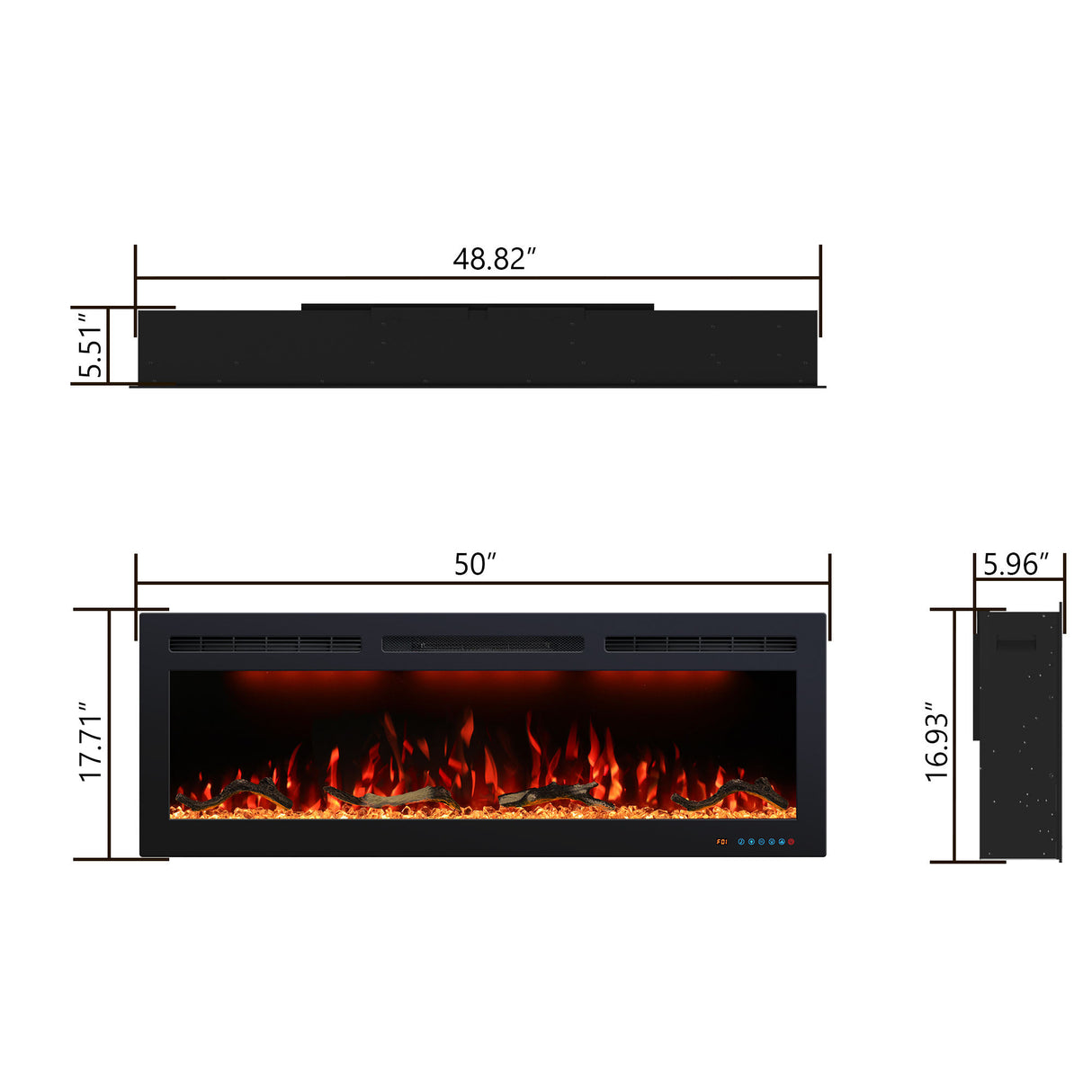 Vanlivings Holoflame Smart Linear Electric Fireplace